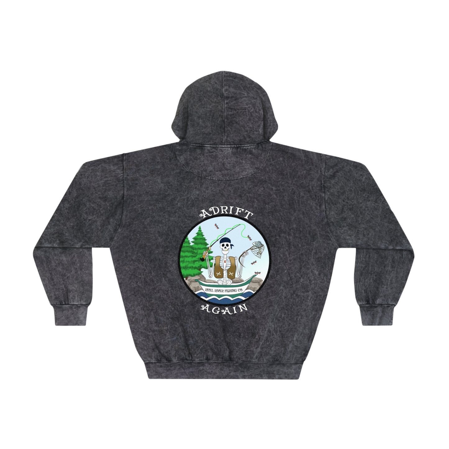 Reel River Fishing Co., Unisex Mineral Wash Hoodie