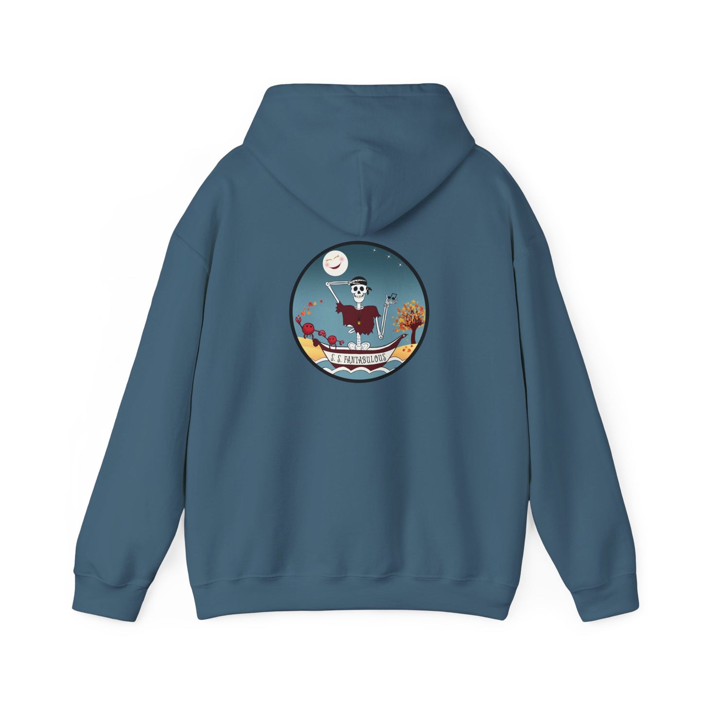 S. S. Fantabulous, The Classic All Day Hooded Sweatshirt, Sand, Dark Chocolate, Indigo Blue