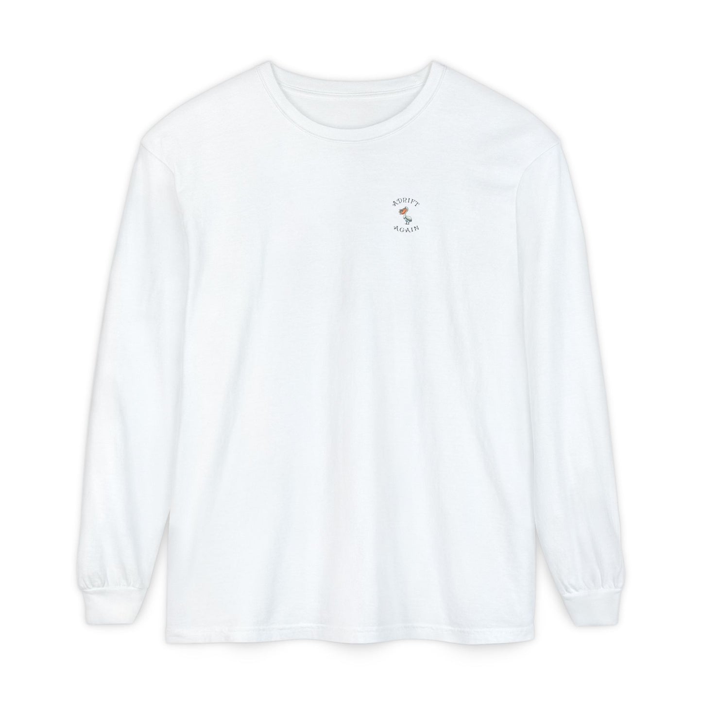 A Grateful Trip Unisex Garment-dyed Long Sleeve T-Shirt, Red, Black, Granite, White & Mint