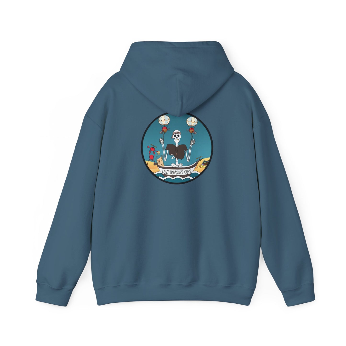 Lost Treasure Cove, The Classic All Day Hooded Sweatshirt, in Dark Chocolate, Sand, Indigo Blue, Sport Grey & Black