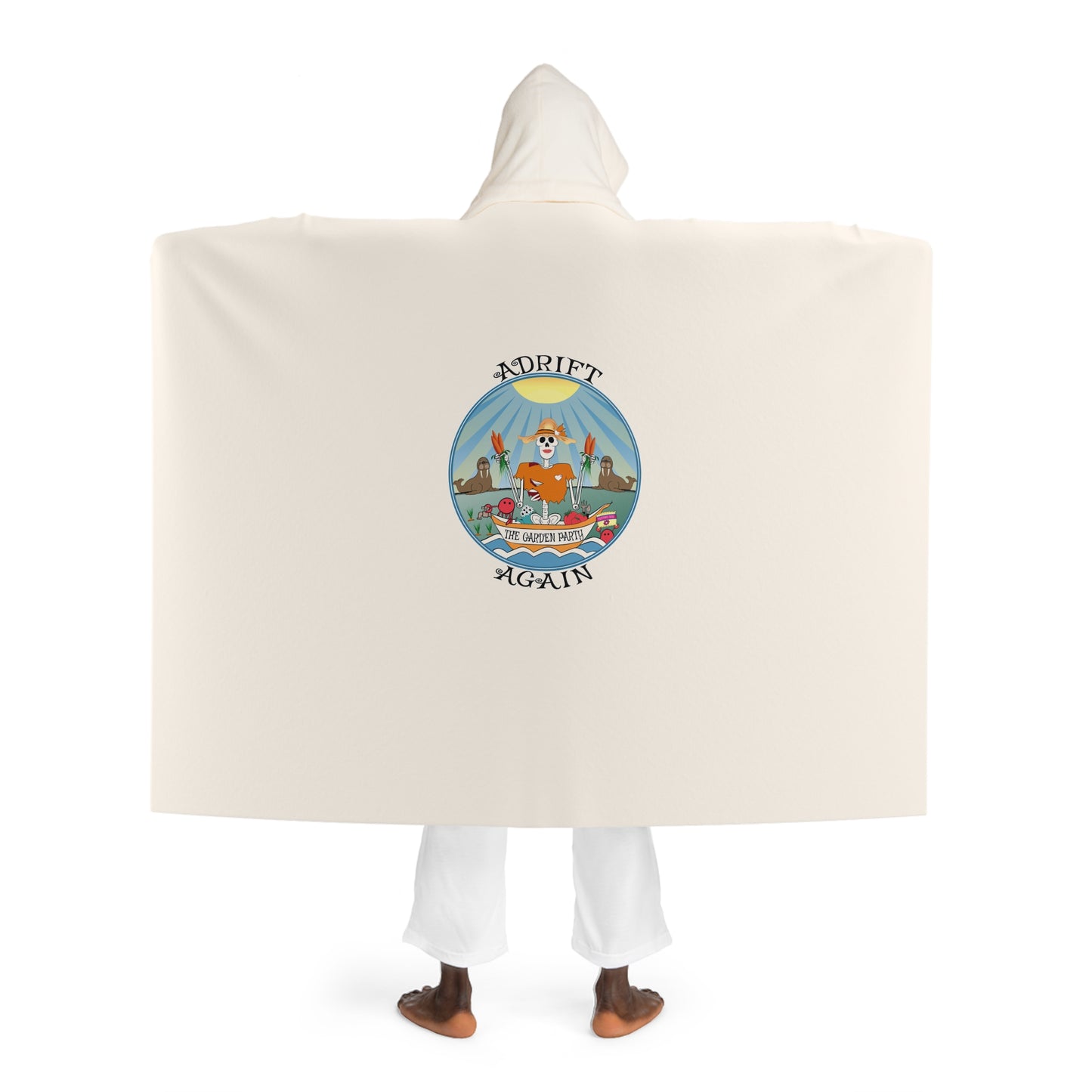 The Garden Party, Hooded Sherpa Fleece Blanket