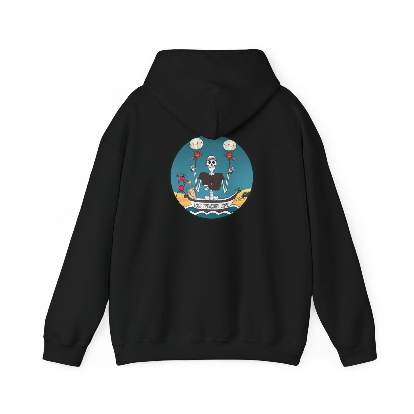 Lost Treasure Cove, The Classic All Day Hooded Sweatshirt, in Dark Chocolate, Sand, Indigo Blue, Sport Grey & Black