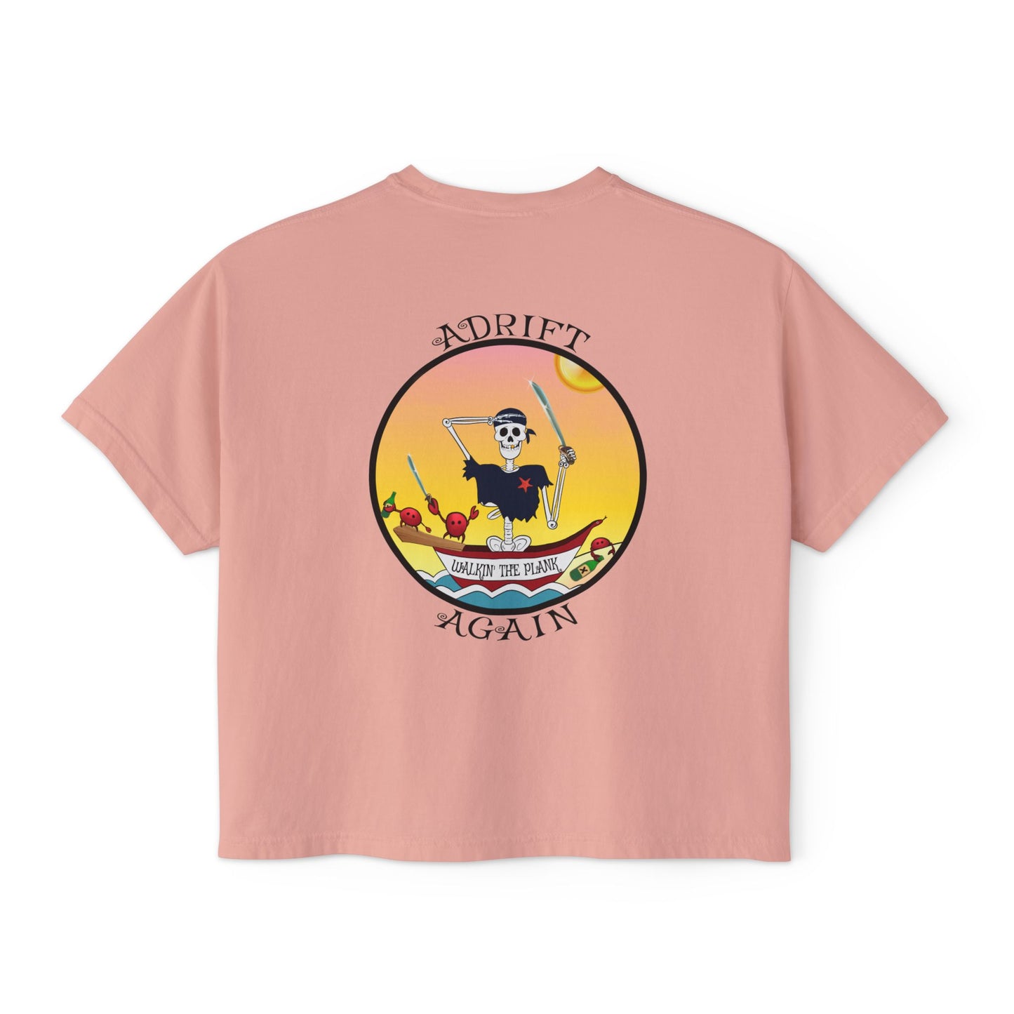 A Boxy Women's Tee, Walkin' The Plank, Just Peachy