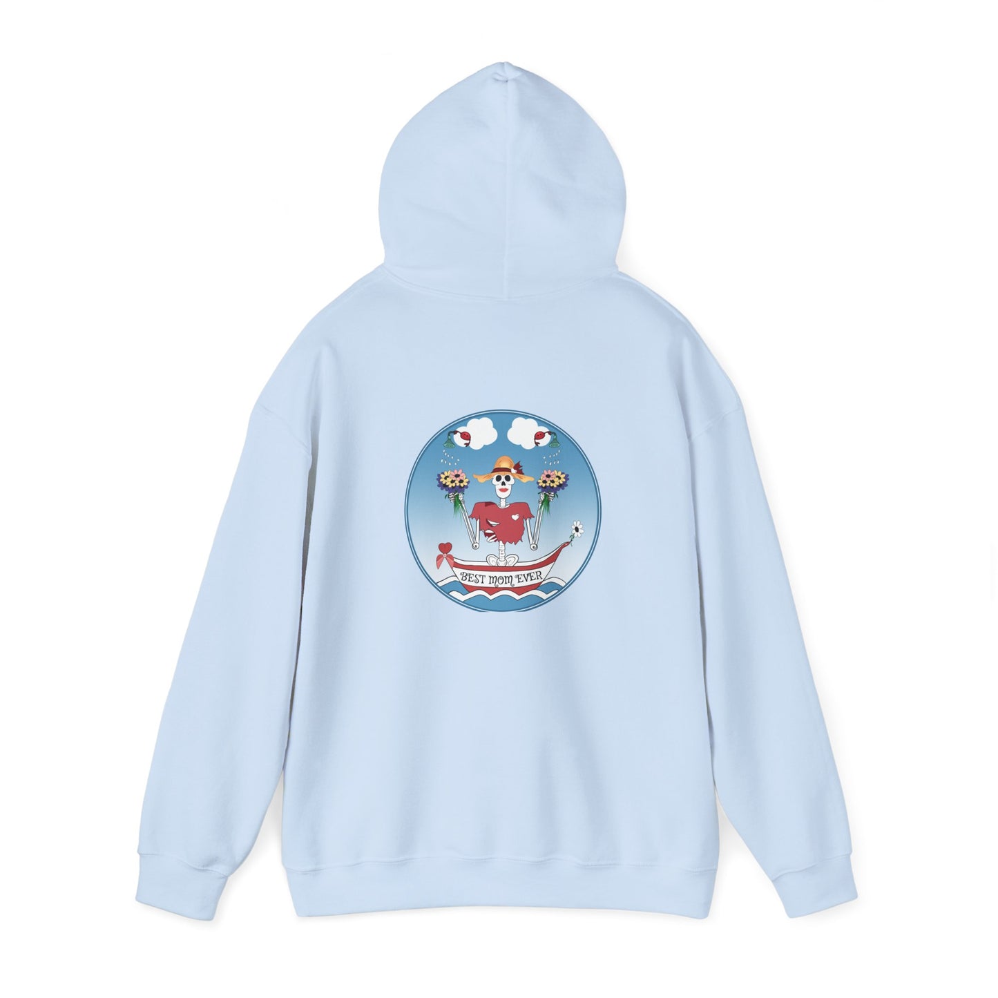 Best Mom Ever, The Classic All Day Hooded Sweatshirt, Heliconia, Azalea, Safety Pink, Light Pink, Orchid, Light Blue, Carolina Blue & Antique Cherry Red