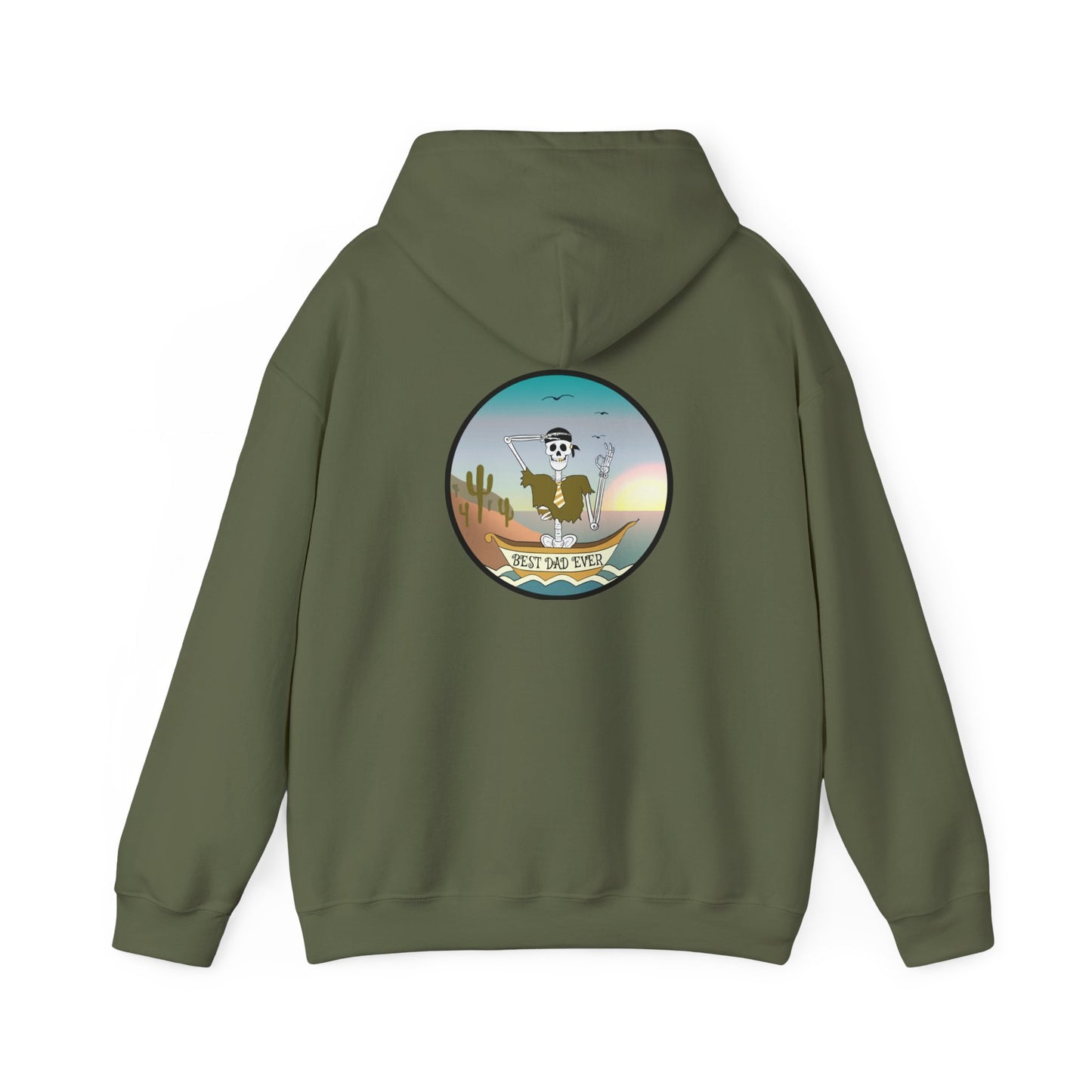 Best Dad Ever, The Classic All Day Hooded Sweatshirt, Sand, Military Green, Indigo Blue, Dark Heather & Graphite Heather