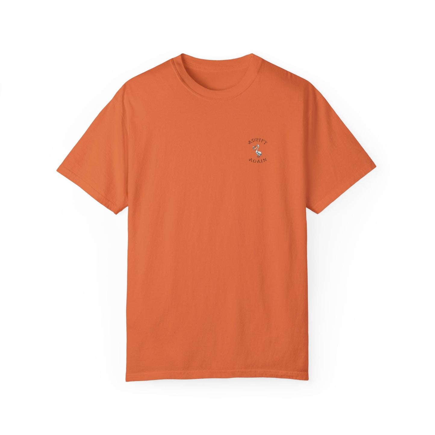 The Garden Party, Unisex Garment-Dyed, Short Sleeve T-shirt, In Burnt Orange, Seafoam Citrus, Seafoam, Black & White