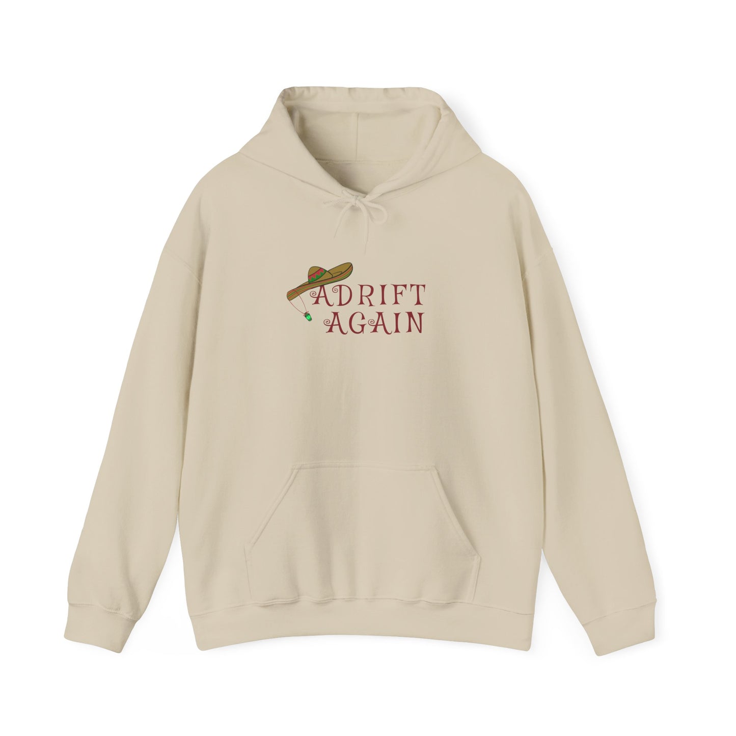S. S. Tequila Sunrise, All Day Hooded Sweatshirt, in White & Sand