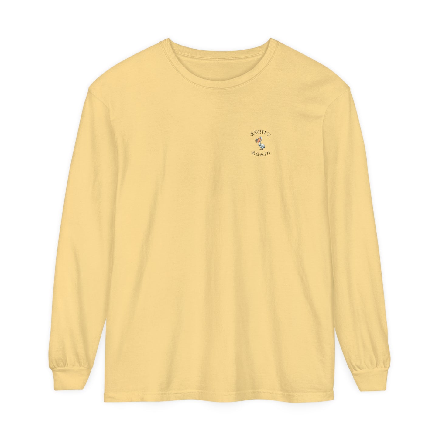Oh . . . Honey, Honey Unisex Garment-dyed Long Sleeve T-Shirt, Red, Chambray, Butter, White & Black,