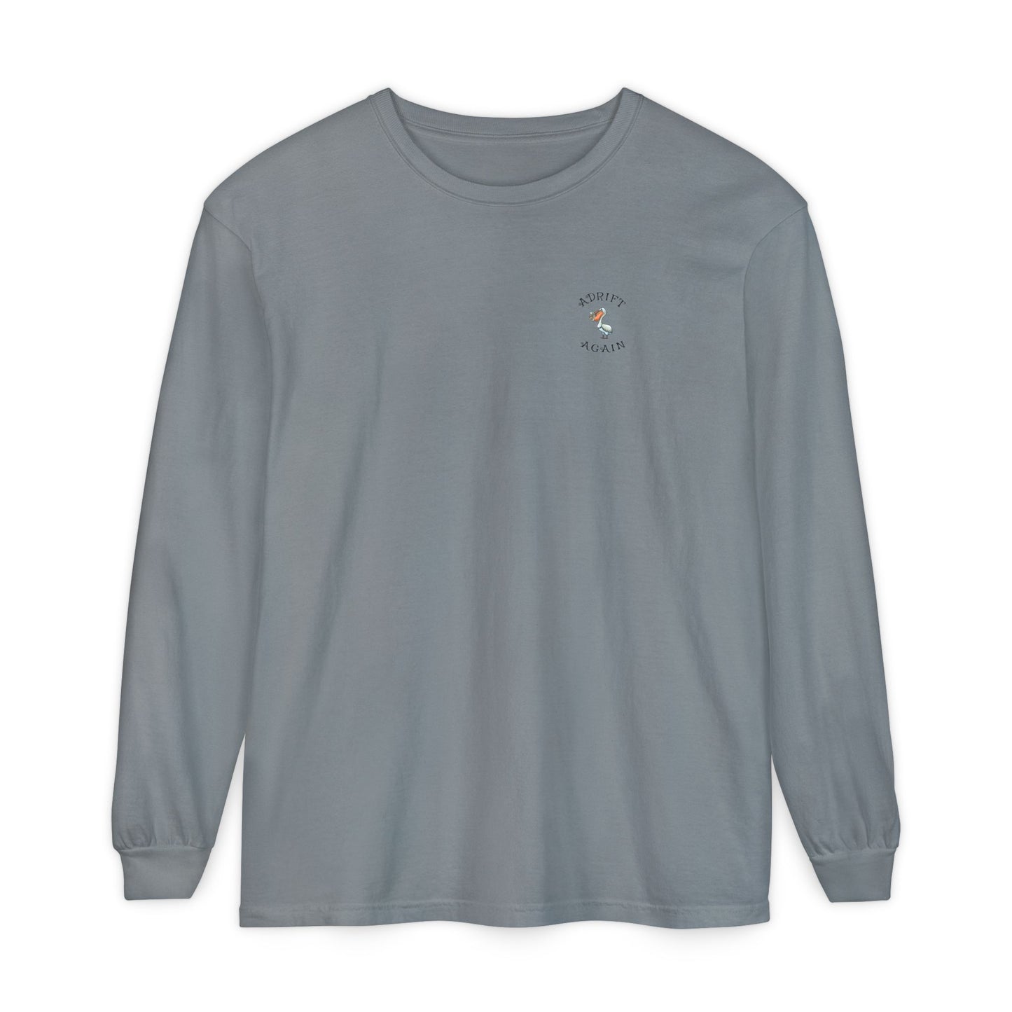 A Grateful Trip Unisex Garment-dyed Long Sleeve T-Shirt, Red, Black, Granite, White & Mint