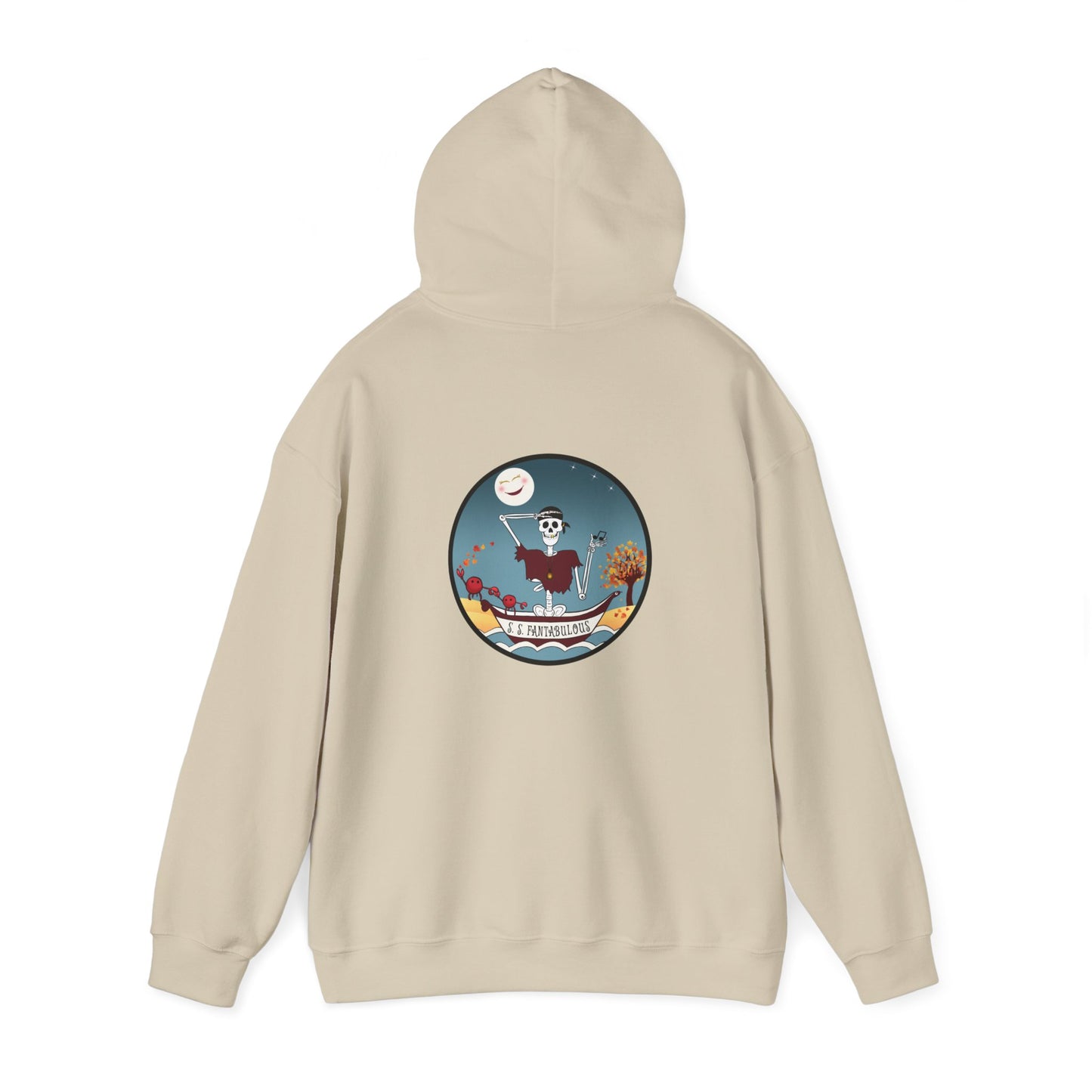 S. S. Fantabulous, The Classic All Day Hooded Sweatshirt, Sand, Dark Chocolate, Indigo Blue