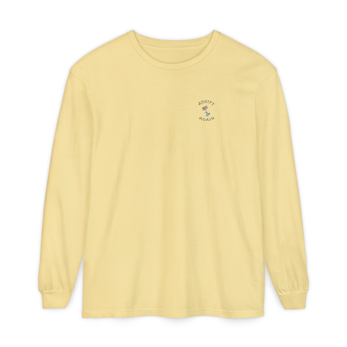 Peace, Love & Pickleball Unisex Garment-dyed Long Sleeve T-Shirt, Light Green, Blue Jean, Black, Butter & True Navy