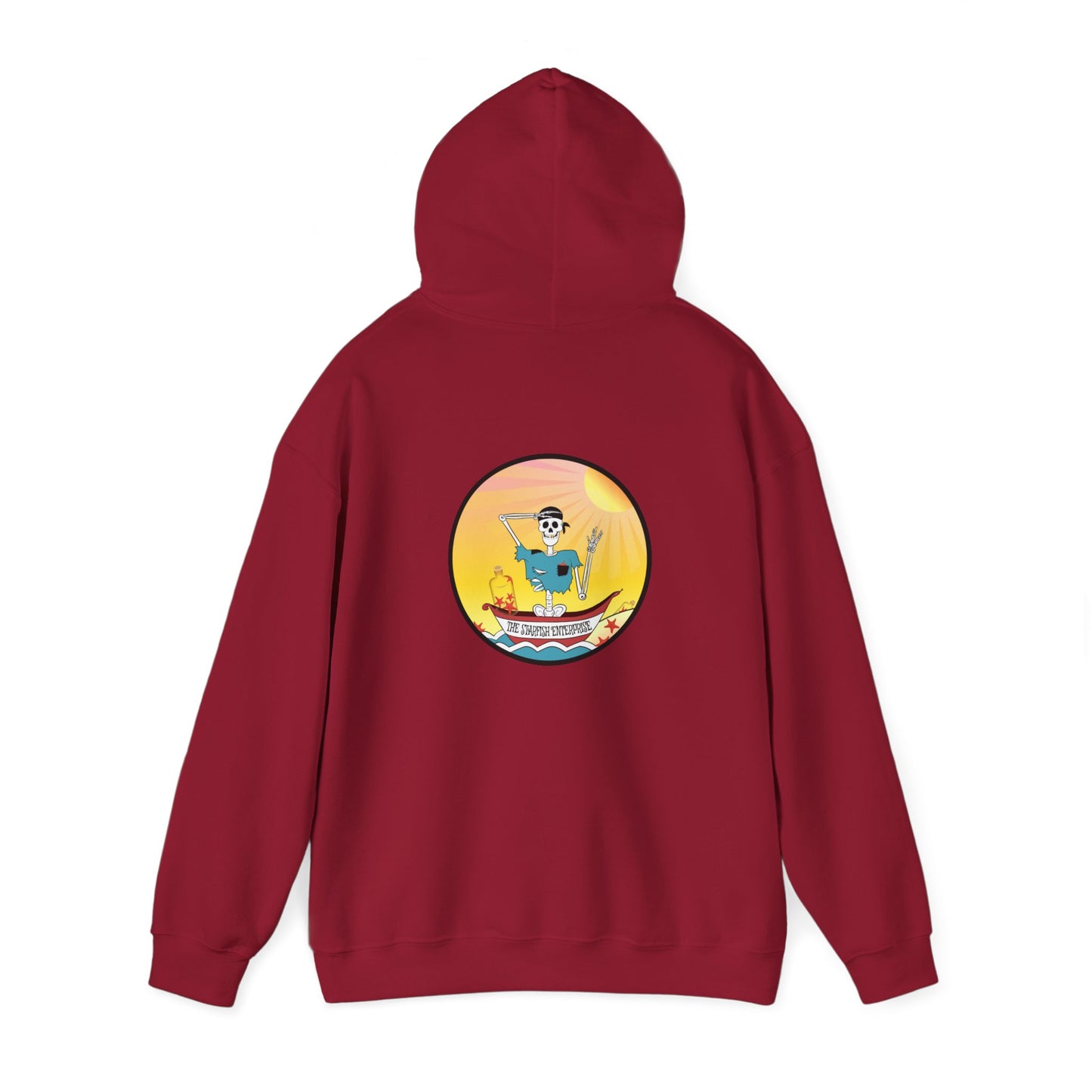 The Starfish Enterprise, The Classic All Day Hooded Sweatshirt, in Azalea, Gold, Purple, Indigo Blue, Antique Sapphire, Cardinal Red, Black & Ash