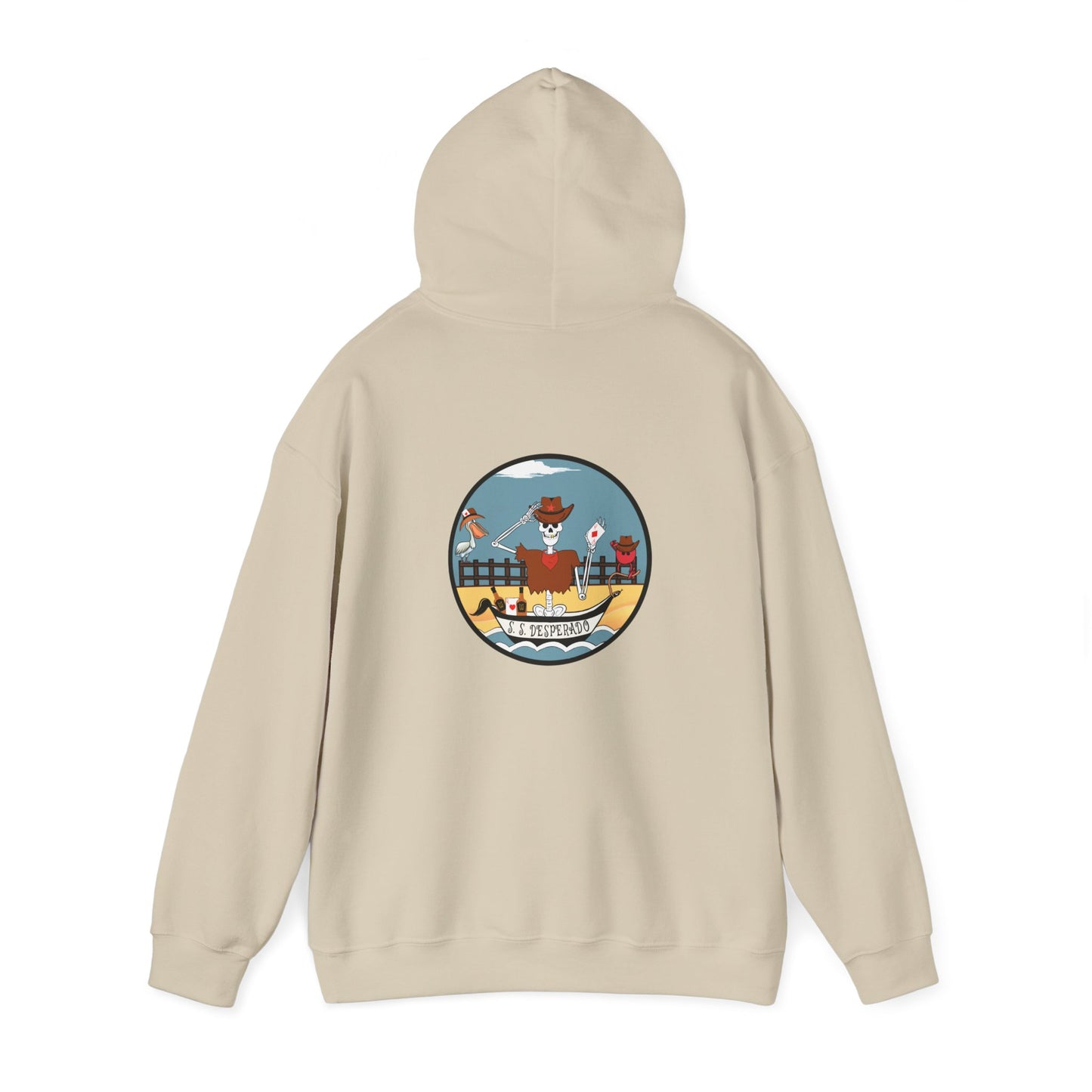 S. S. Desperado, The Classic All Day Hooded Sweatshirt, White, Sand, Military Green, Indigo Blue, and Antique Cherry Red