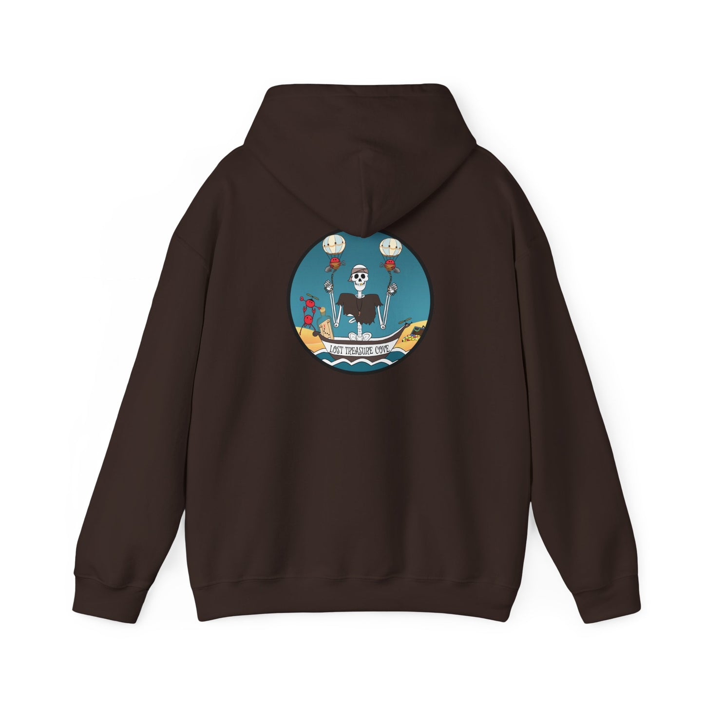 Lost Treasure Cove, The Classic All Day Hooded Sweatshirt, in Dark Chocolate, Sand, Indigo Blue, Sport Grey & Black