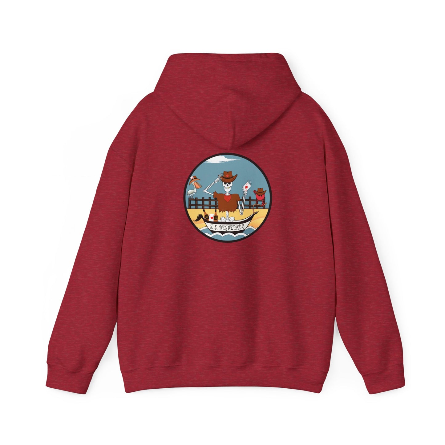 S. S. Desperado, The Classic All Day Hooded Sweatshirt, White, Sand, Military Green, Indigo Blue, and Antique Cherry Red