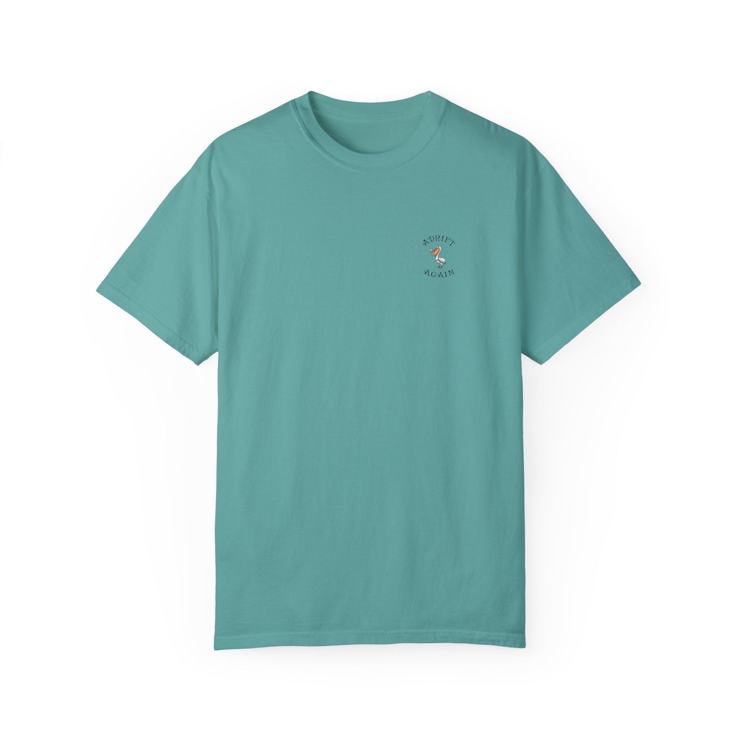The Garden Party, Unisex Garment-Dyed, Short Sleeve T-shirt, In Burnt Orange, Seafoam Citrus, Seafoam, Black & White