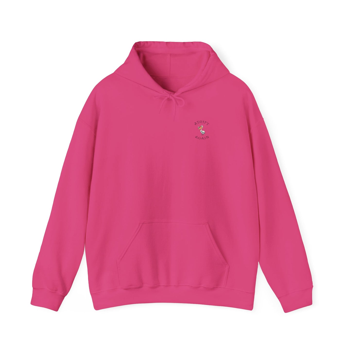 The Garden Party, The Classic All Day Hooded Sweatshirt in Heliconia, Indigo Blue & Antique Sapphire