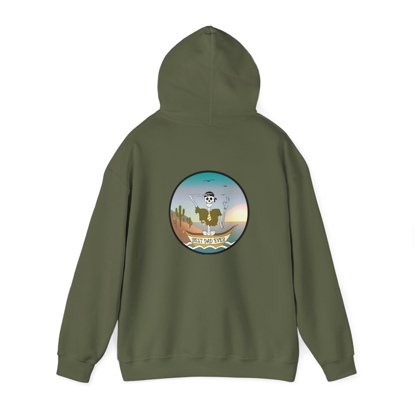 Best Dad Ever, The Classic All Day Hooded Sweatshirt, Sand, Military Green, Indigo Blue, Dark Heather & Graphite Heather