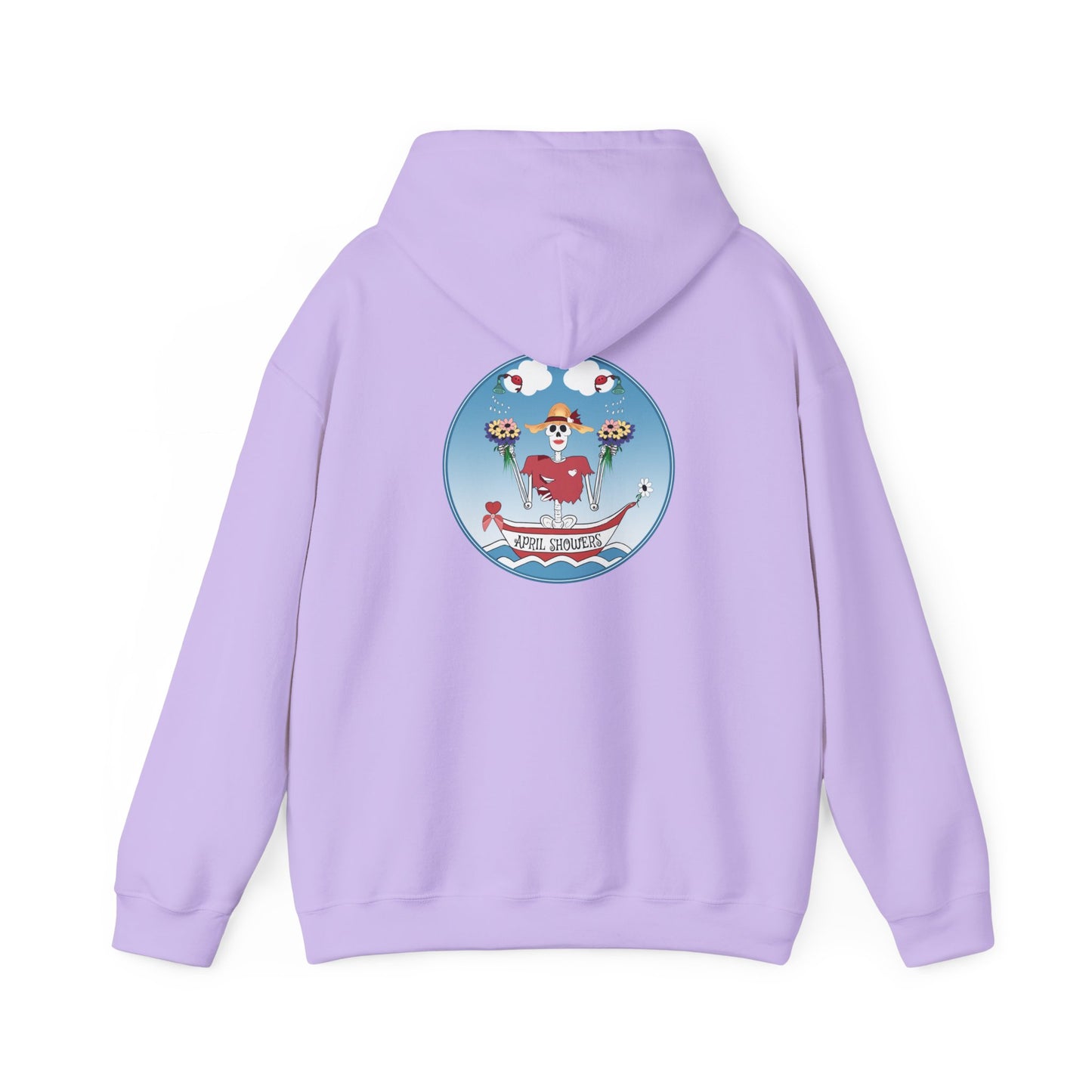 April Showers, The Classic All Day Hooded Sweatshirt, in Azalea, Safety Pink, Orchid, Light Blue, Cardinal Red & Black