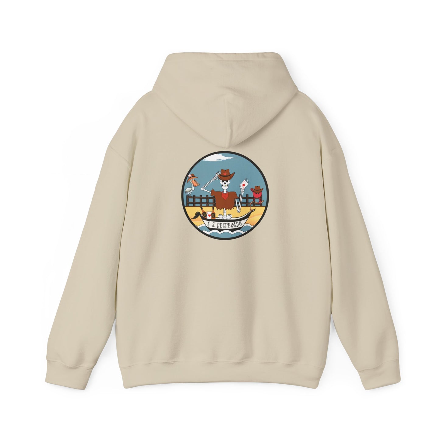 S. S. Desperado, The Classic All Day Hooded Sweatshirt, White, Sand, Military Green, Indigo Blue, and Antique Cherry Red