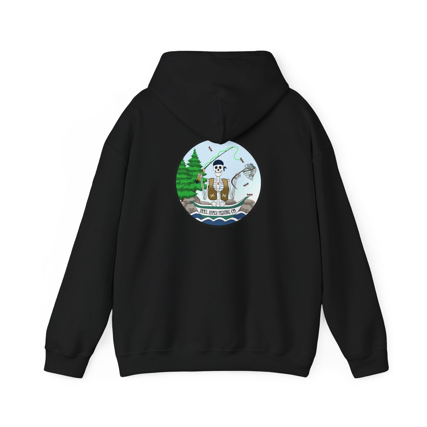 Reel River Fishing Co., The Classic All Day Hooded Sweatshirt, in Military Green, Sand, Sport Grey, Light Blue, Antique Sapphire, Indigo Blue & Black
