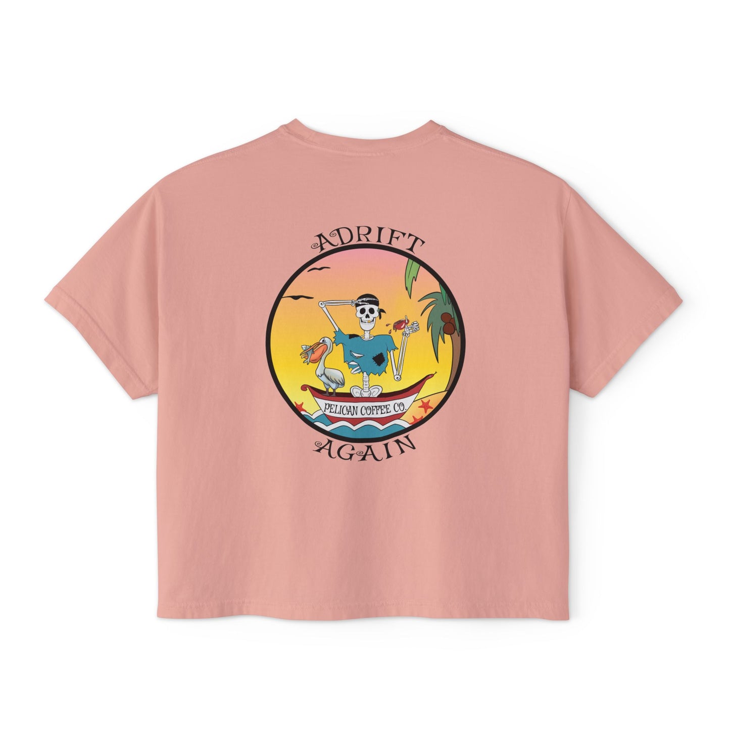 A Boxy Women's Tee, Pelican Coffee Co., Just Peachy