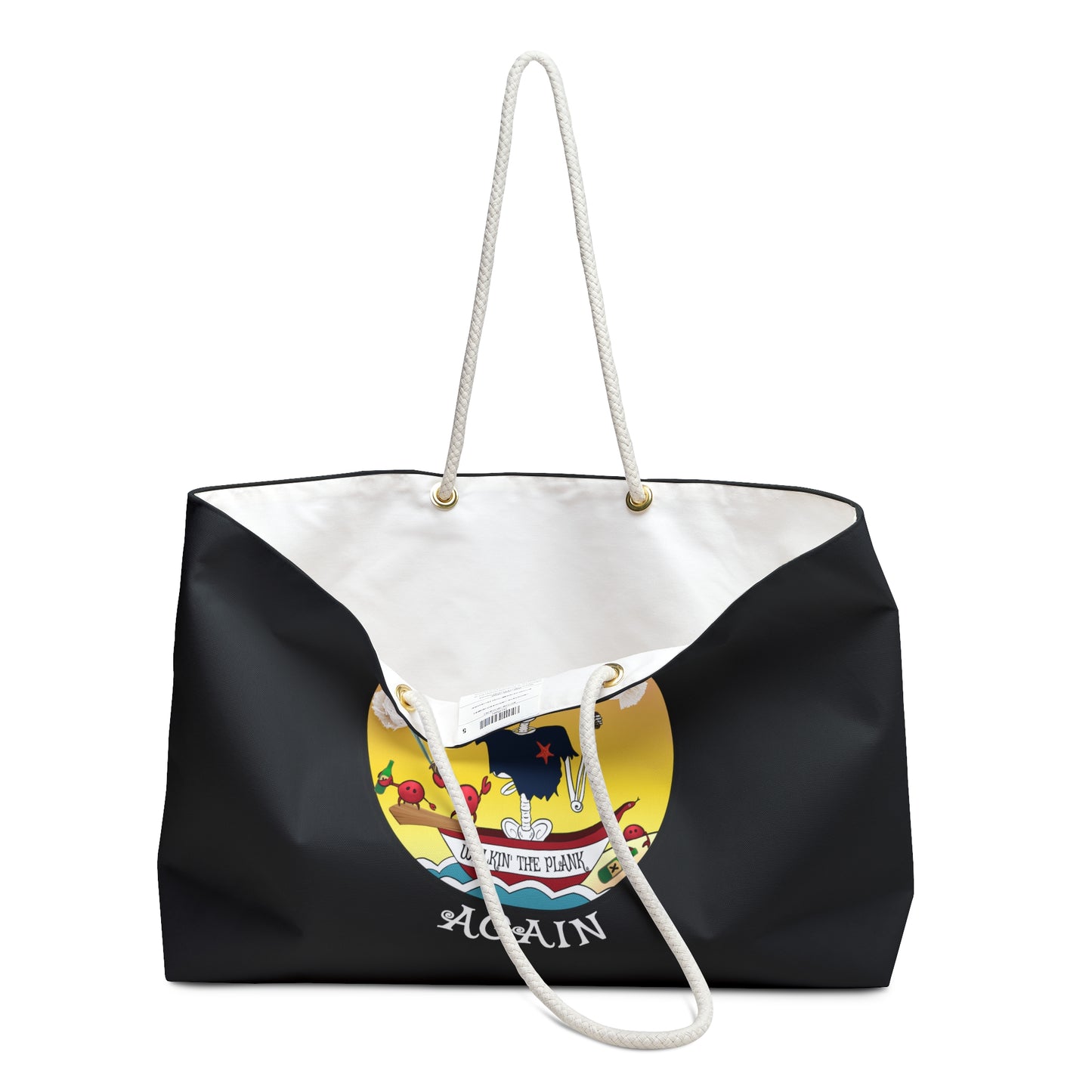 Walkin' The Plank, Canvas Tote (Black or White)