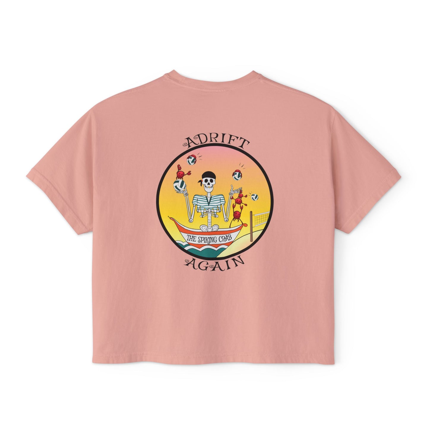 A Boxy Women's Tee, The Spiking Crab, Just Peachy