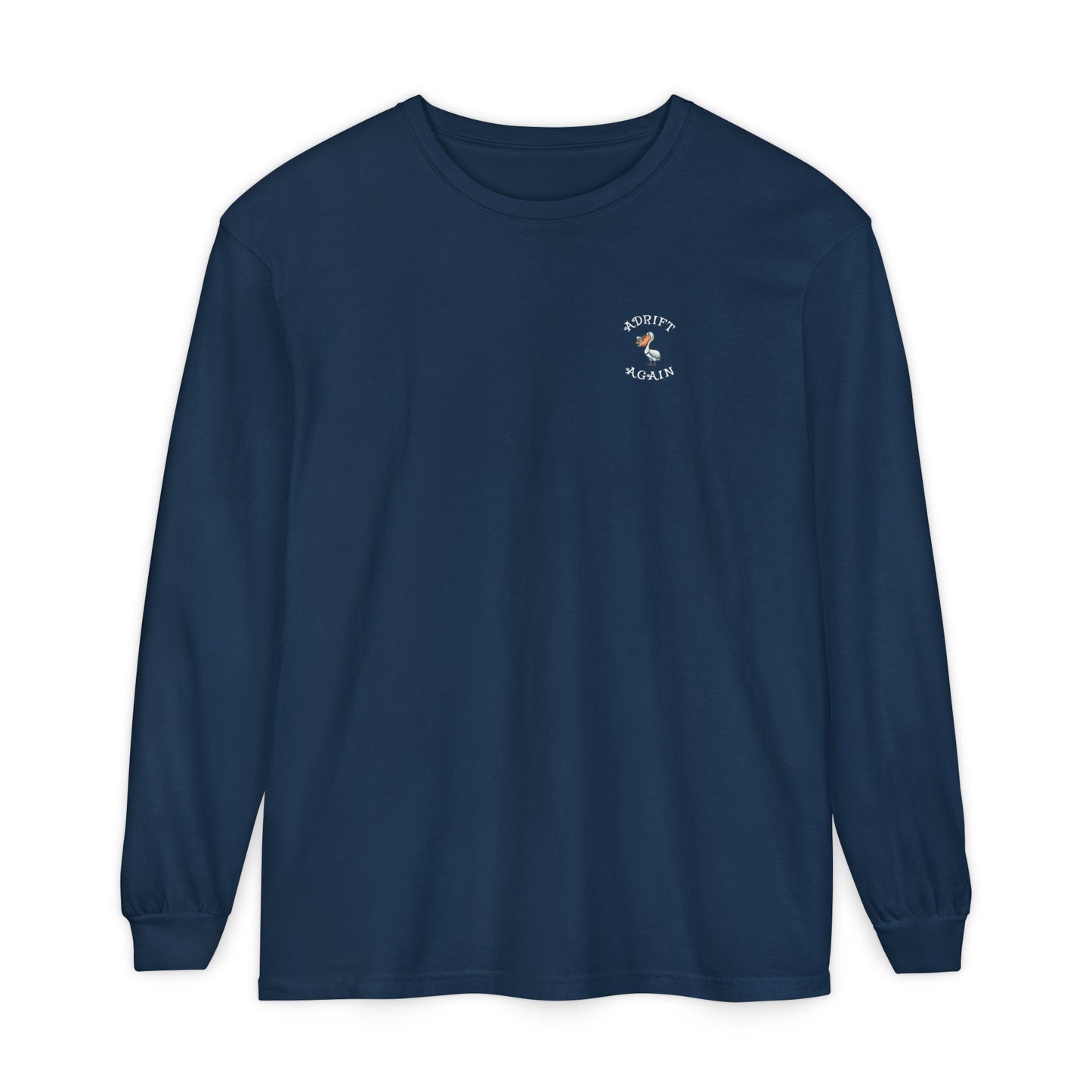 Peace, Love & Pickleball Unisex Garment-dyed Long Sleeve T-Shirt, Light Green, Blue Jean, Black, Butter & True Navy