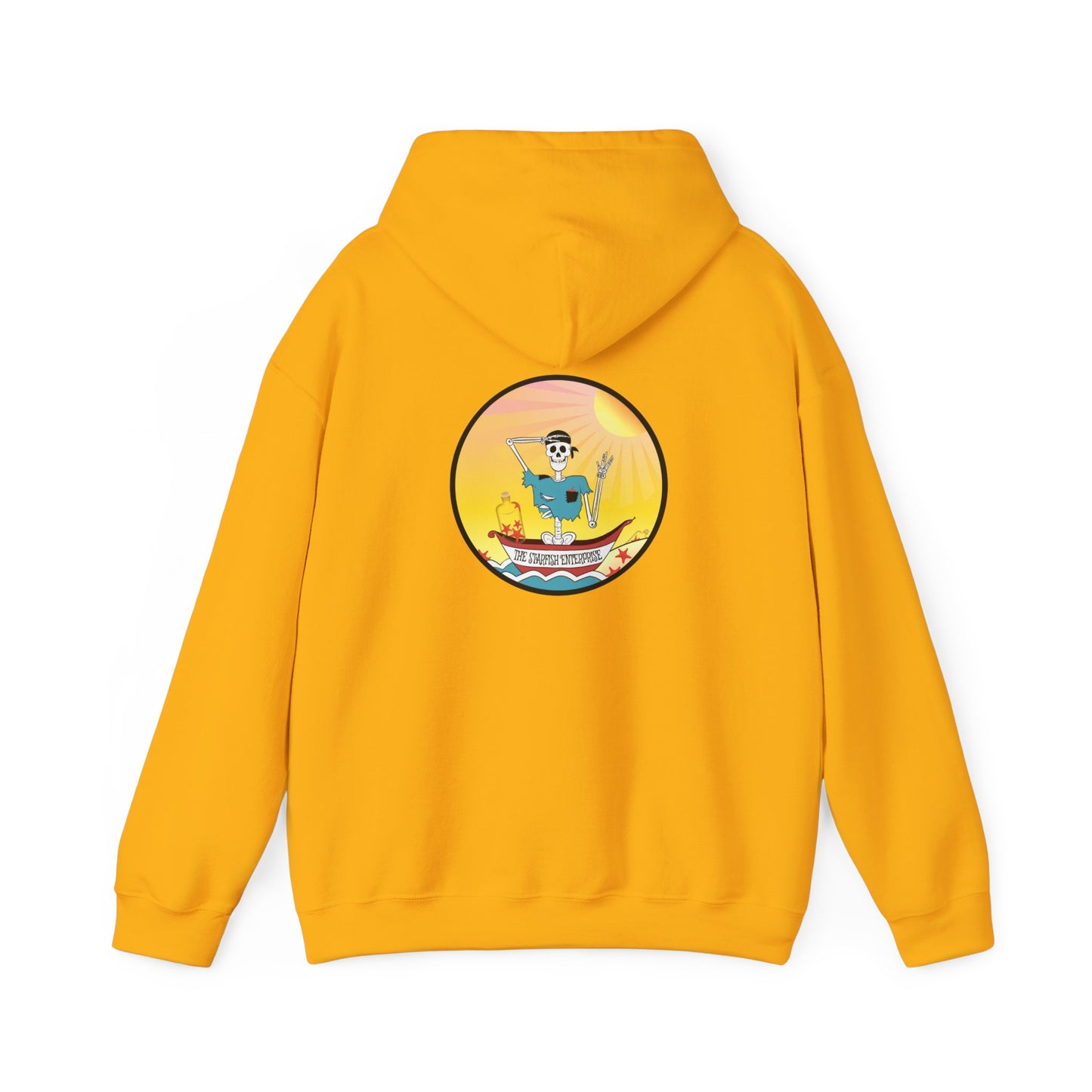 The Starfish Enterprise, The Classic All Day Hooded Sweatshirt, in Azalea, Gold, Purple, Indigo Blue, Antique Sapphire, Cardinal Red, Black & Ash