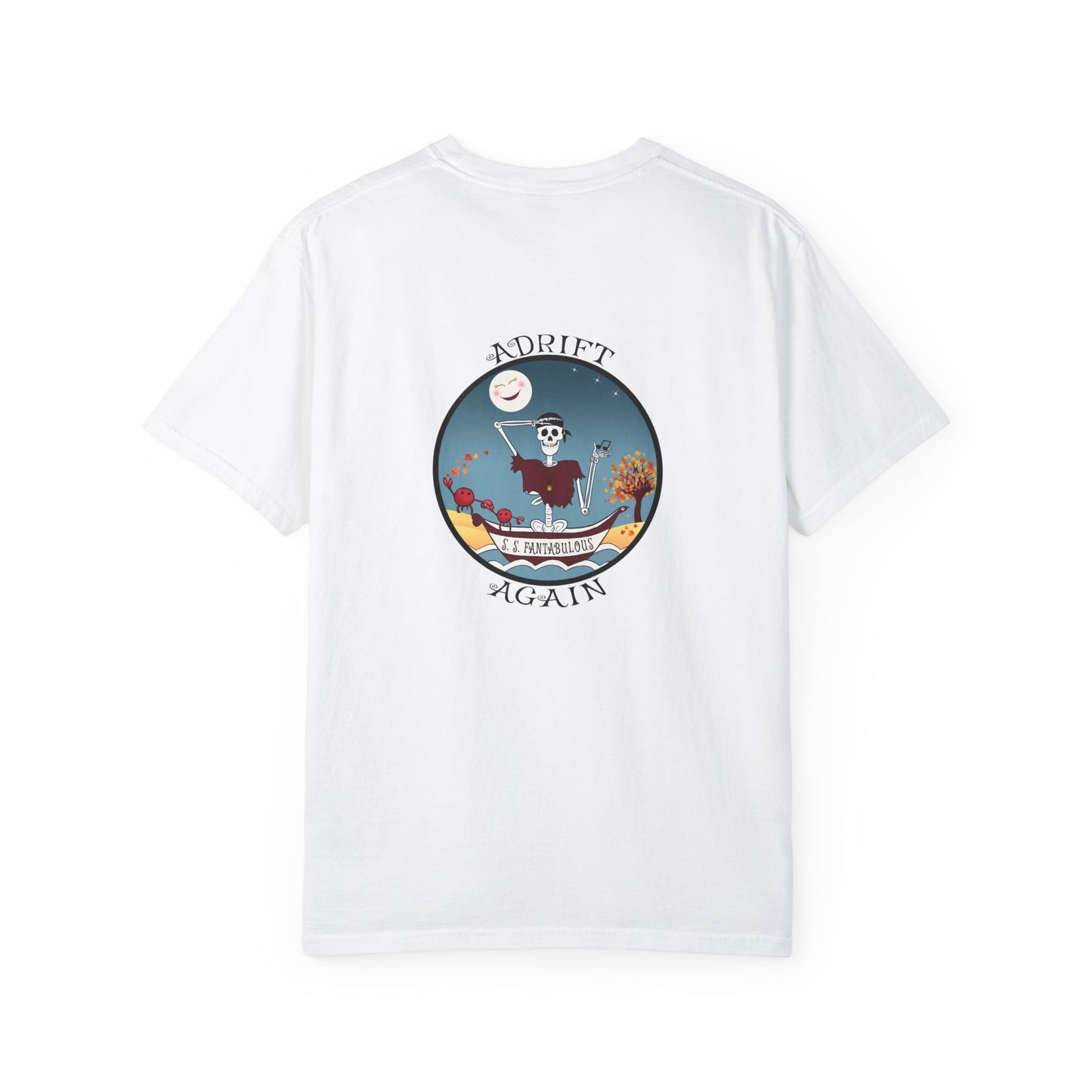 S. S. Fantabulous, Unisex Garment-Dyed, Short Sleeve T-shirt, In Yam, Brick, Mustard, Black and White