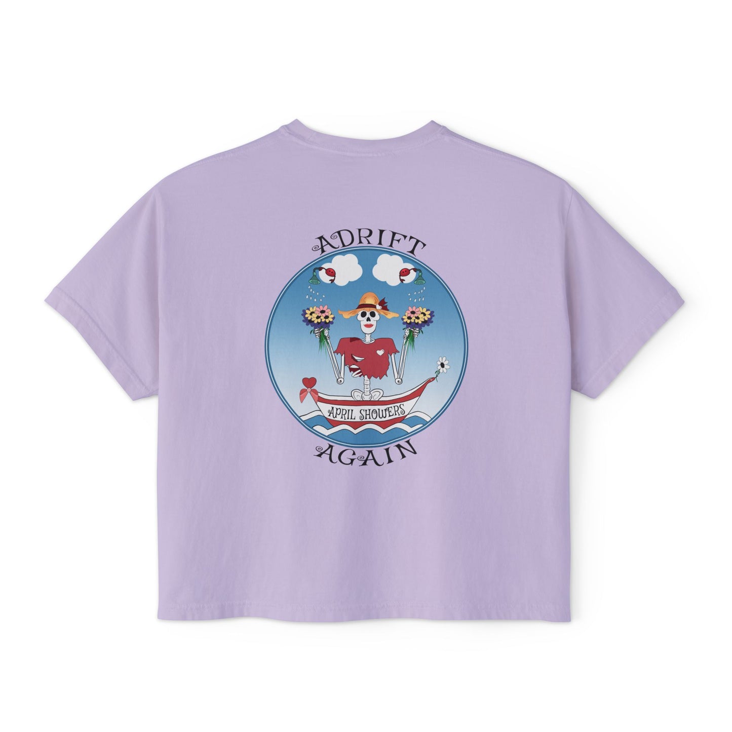 A Boxy Women's Tee, April Showers, Orchid