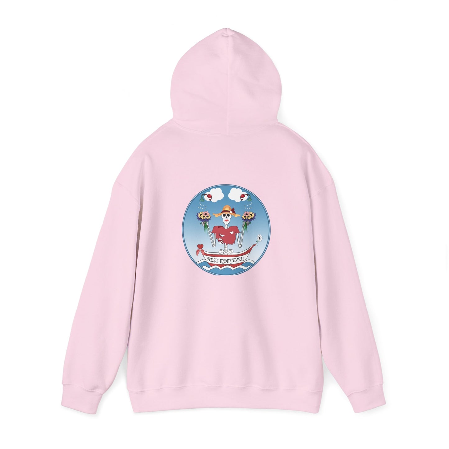 Best Mom Ever, The Classic All Day Hooded Sweatshirt, Heliconia, Azalea, Safety Pink, Light Pink, Orchid, Light Blue, Carolina Blue & Antique Cherry Red