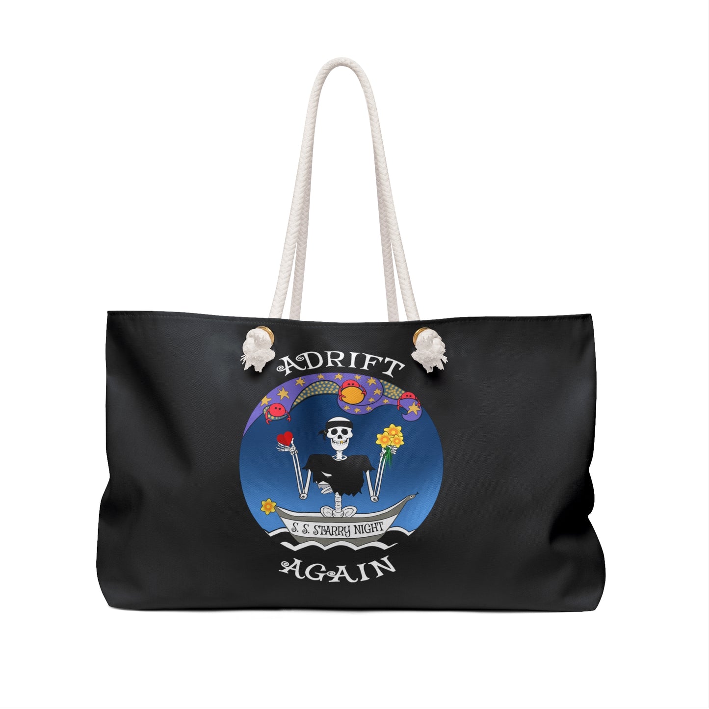 S. S. Starry Night, Canvas Tote (Black)