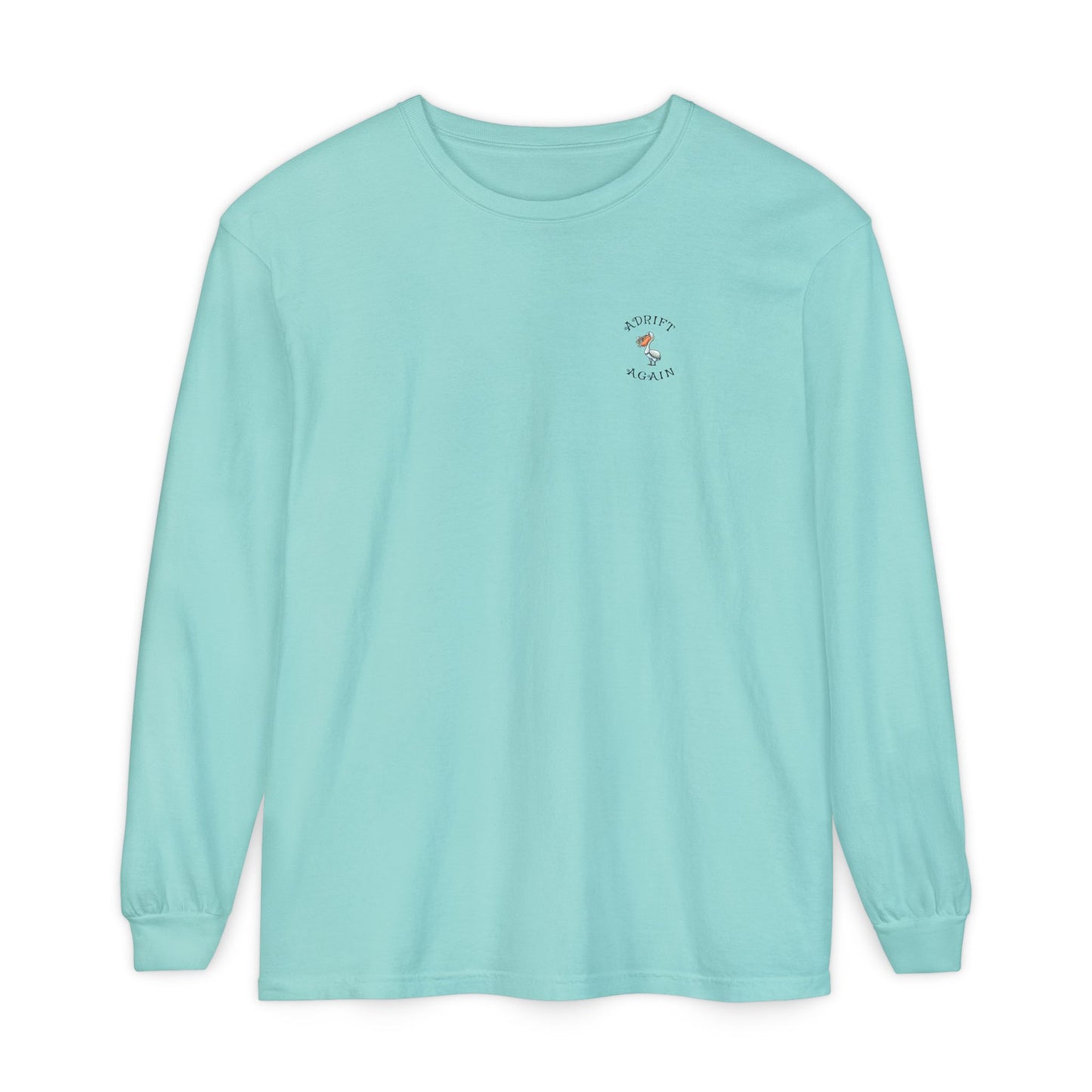 A Grateful Trip Unisex Garment-dyed Long Sleeve T-Shirt, Red, Black, Granite, White & Mint