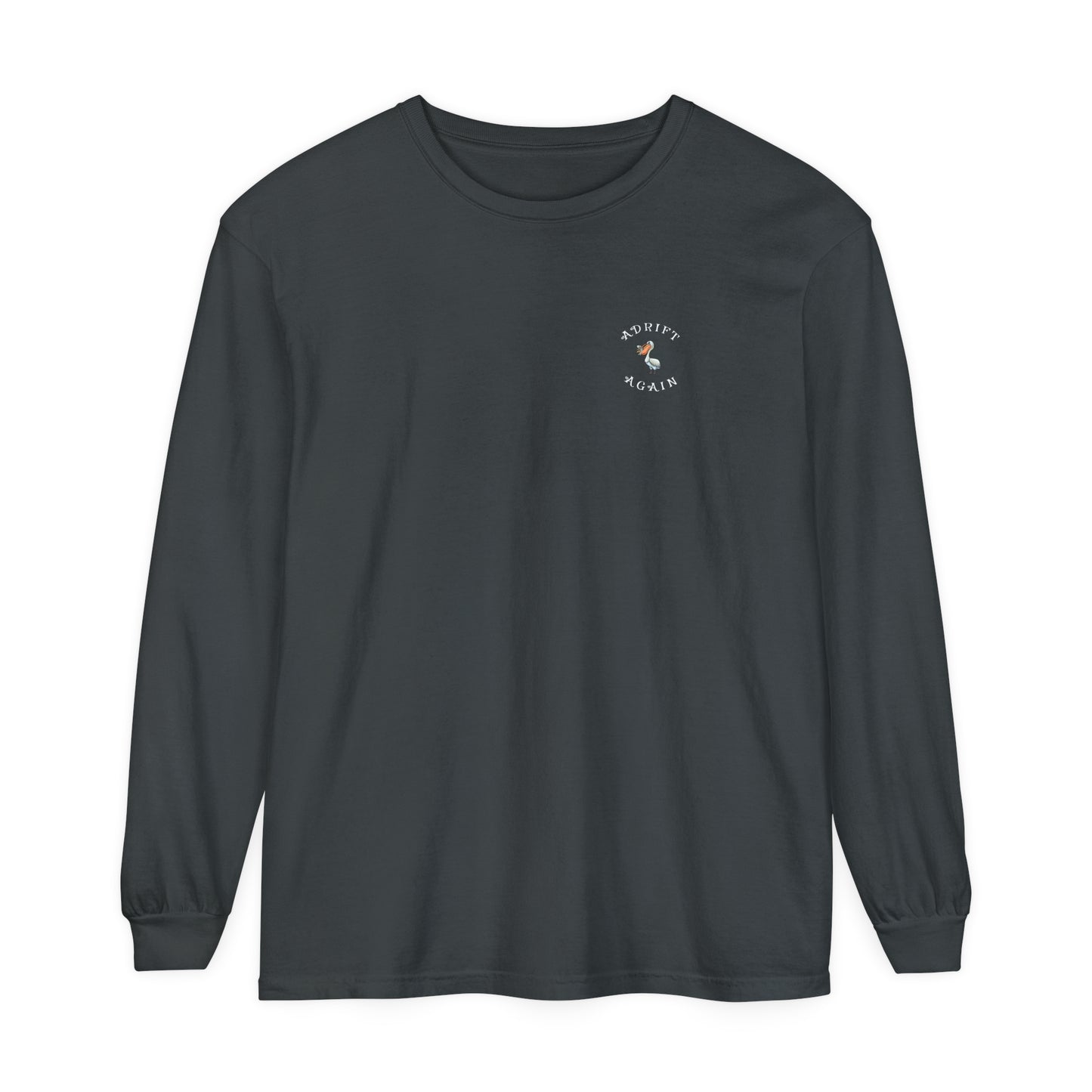 The S. S. Sand Trap Unisex Garment-dyed Long Sleeve T-Shirt, Sandstone, Brick & Graphite