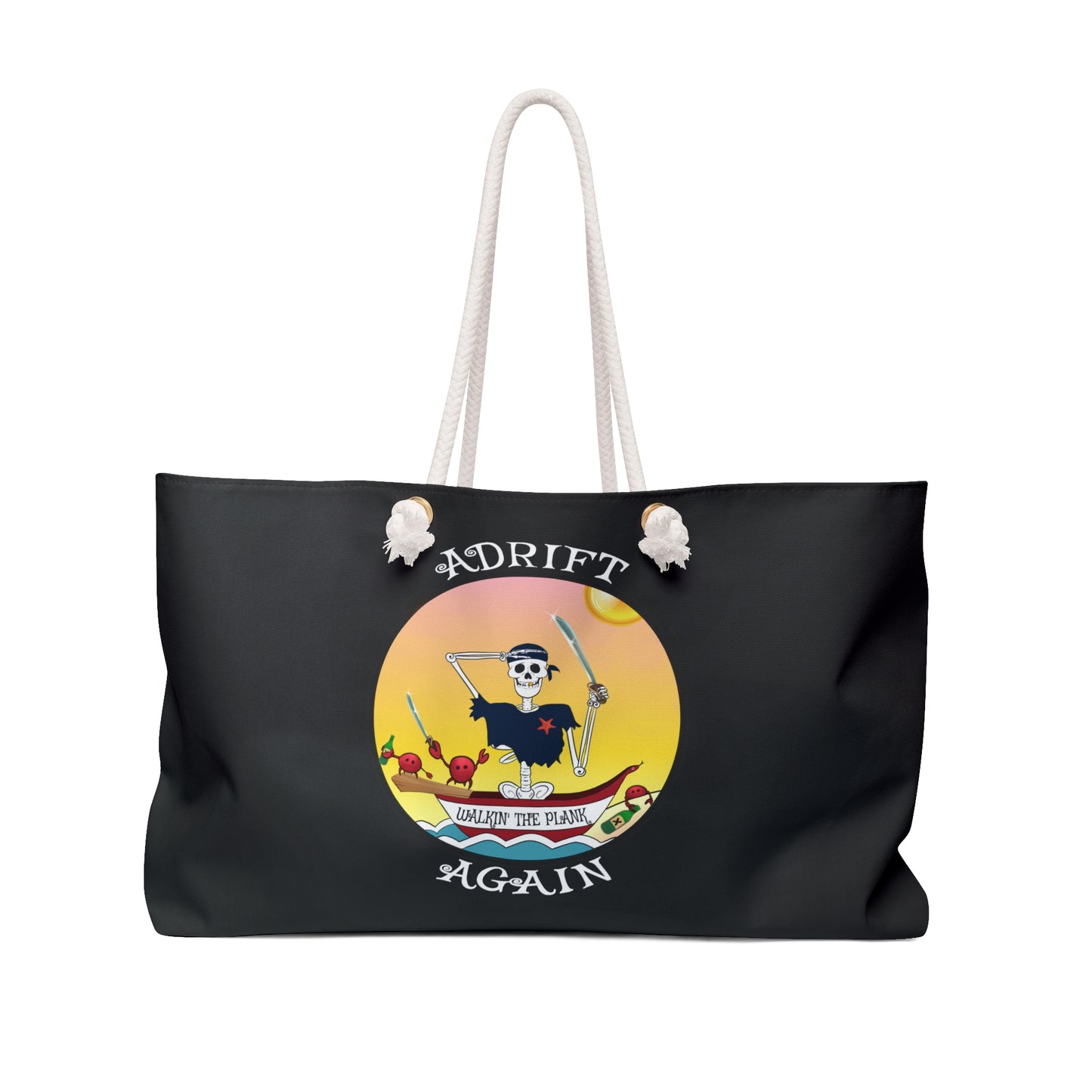 Walkin' The Plank, Canvas Tote (Black or White)