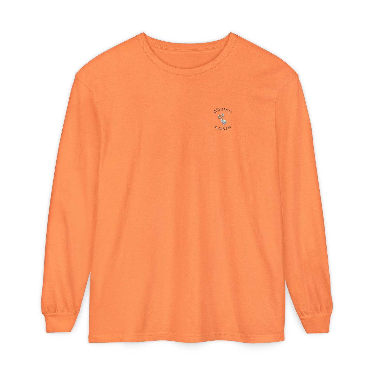 S. S. Starry Night, Unisex Garment-dyed Long Sleeve T-Shirt, Flo Blue, Orchid, Violet, Butter, Melon, White, Granite & Black