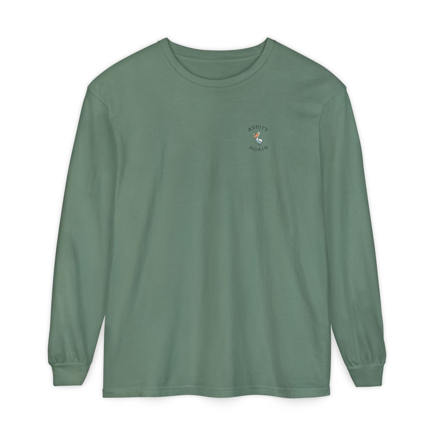 Peace, Love & Pickleball Unisex Garment-dyed Long Sleeve T-Shirt, Light Green, Blue Jean, Black, Butter & True Navy