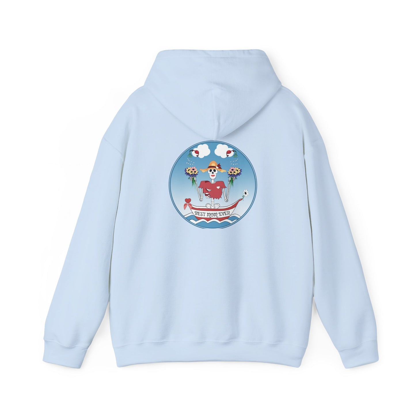 Best Mom Ever, The Classic All Day Hooded Sweatshirt, Heliconia, Azalea, Safety Pink, Light Pink, Orchid, Light Blue, Carolina Blue & Antique Cherry Red