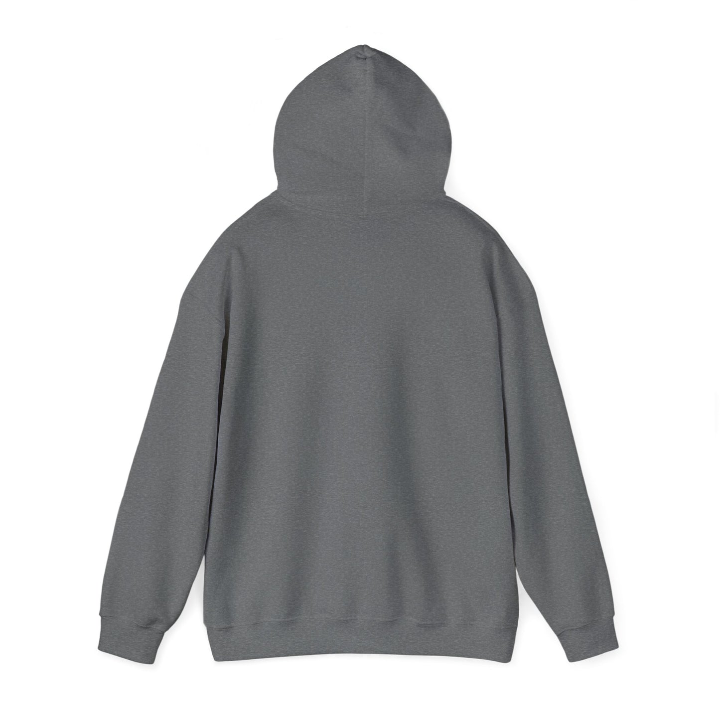 Peace, Love & Pelicans, All Day Hooded Sweatshirt, in Graphite Heather & Indigo Blue