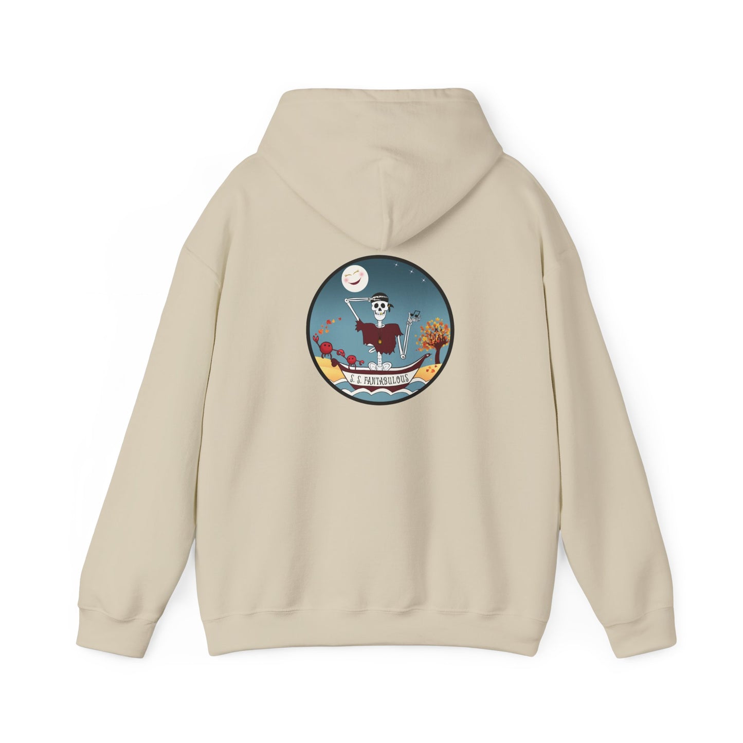 S. S. Fantabulous, The Classic All Day Hooded Sweatshirt, Sand, Dark Chocolate, Indigo Blue