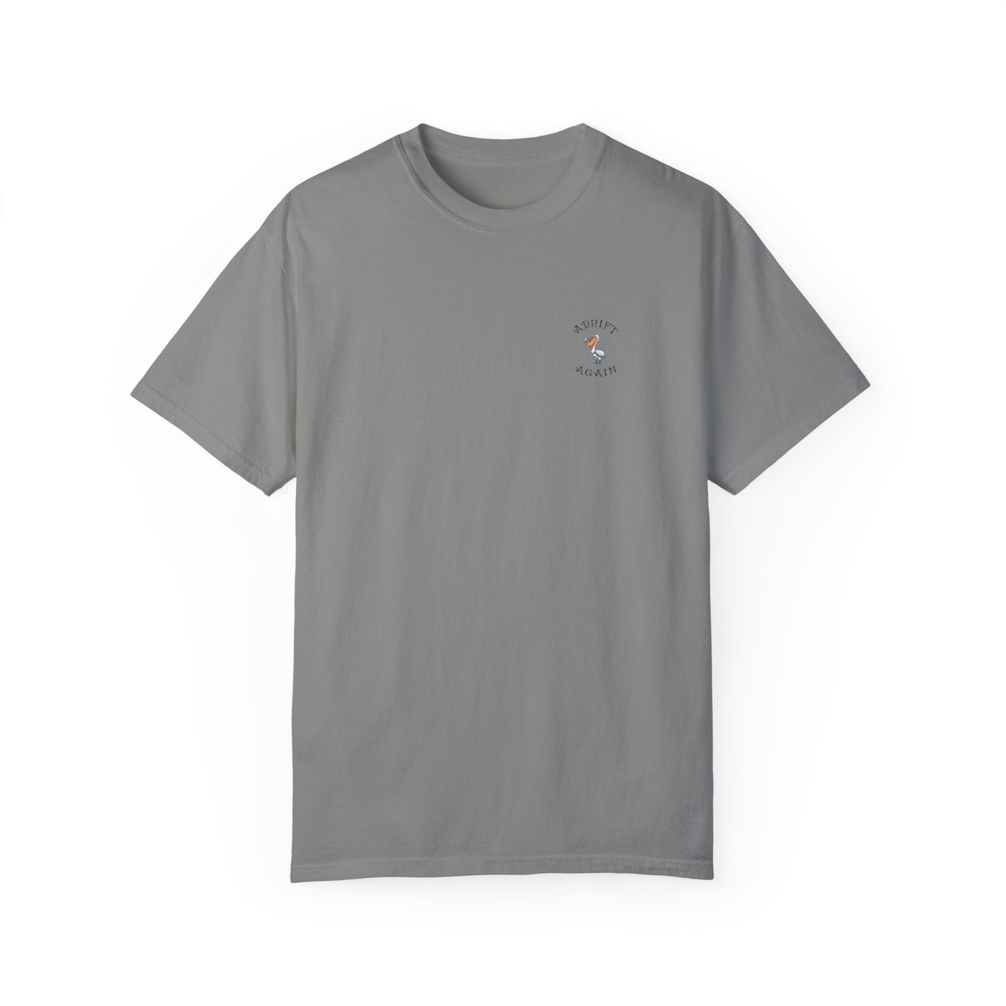 The S. S. Tin Man, Unisex Garment-Dyed, Short Sleeve T-shirt, In Mustard, Granite, White, Ice Blue and Black