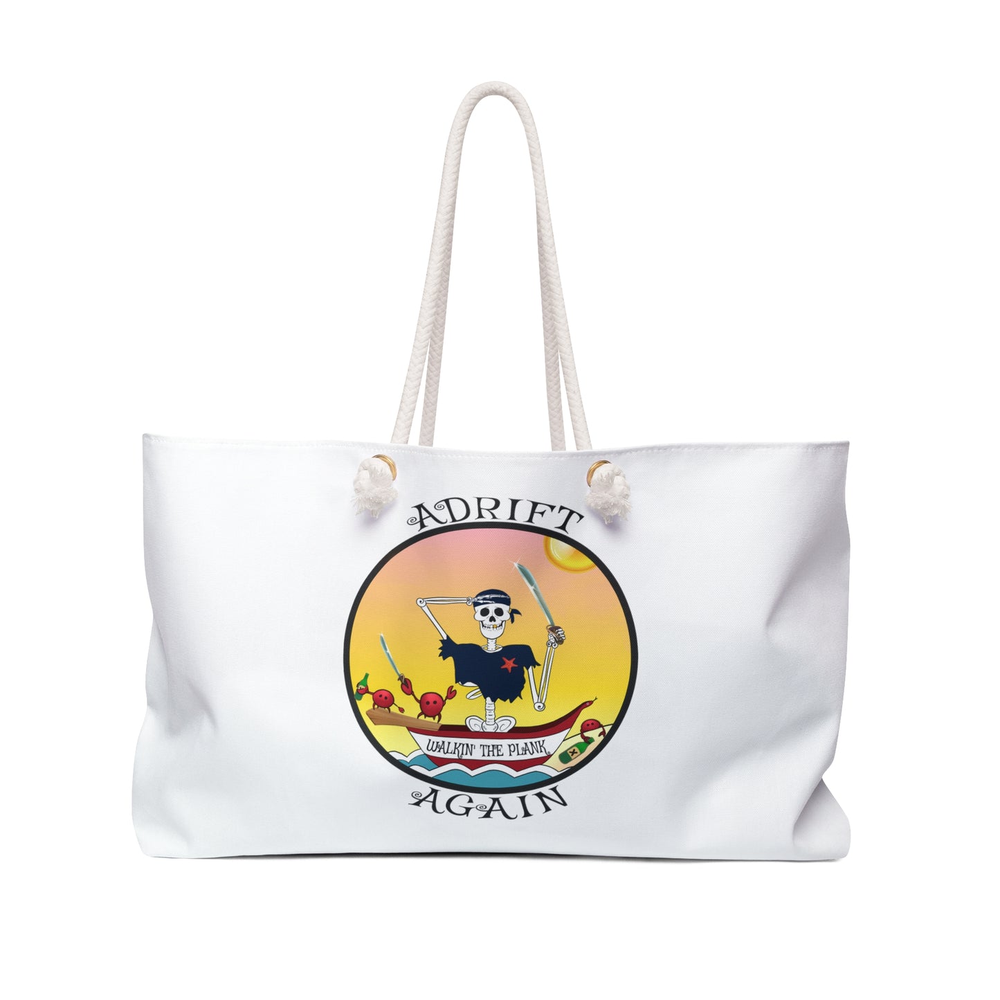 Walkin' The Plank, Canvas Tote (Black or White)
