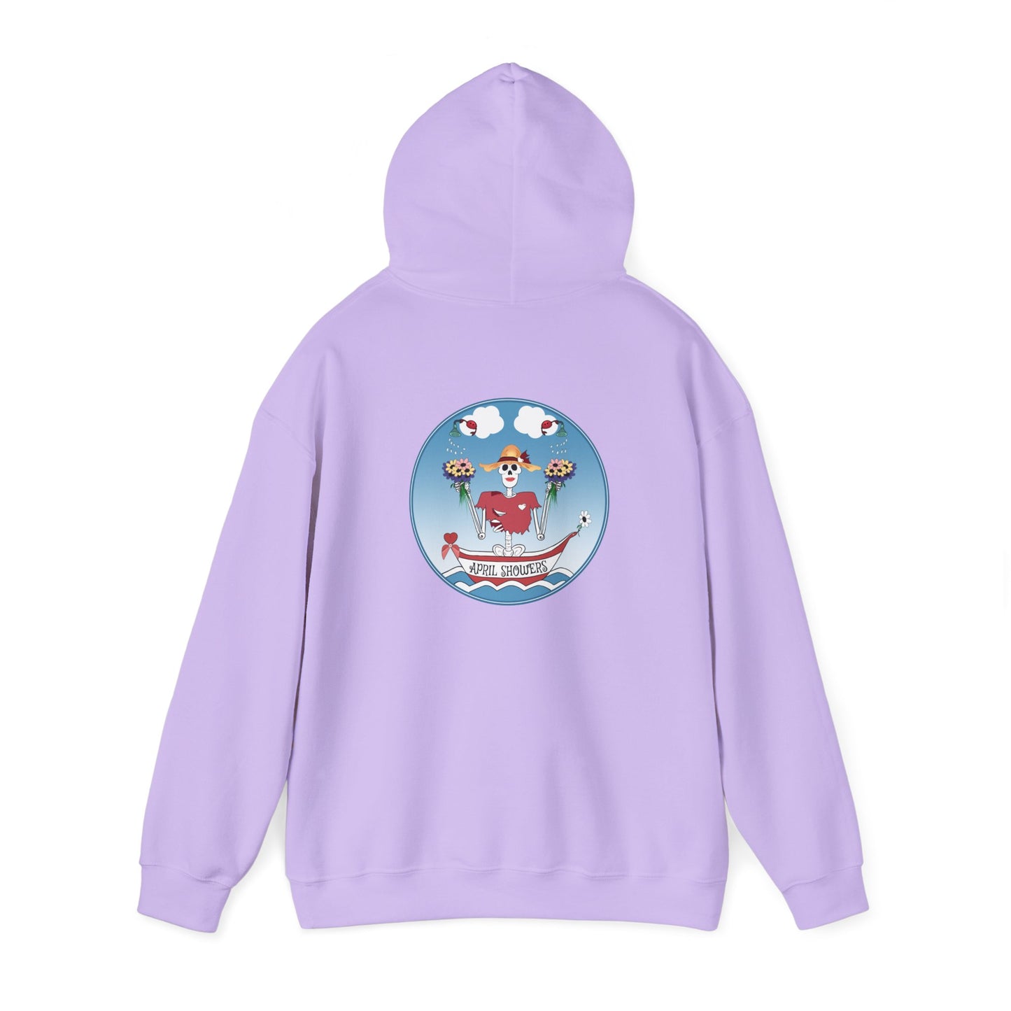 April Showers, The Classic All Day Hooded Sweatshirt, in Azalea, Safety Pink, Orchid, Light Blue, Cardinal Red & Black