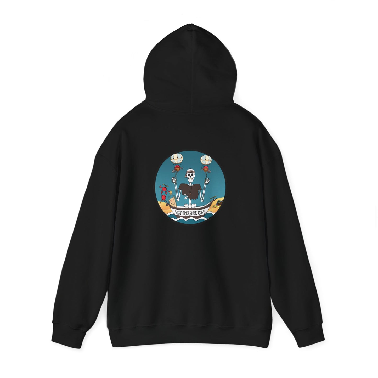 Lost Treasure Cove, The Classic All Day Hooded Sweatshirt, in Dark Chocolate, Sand, Indigo Blue, Sport Grey & Black