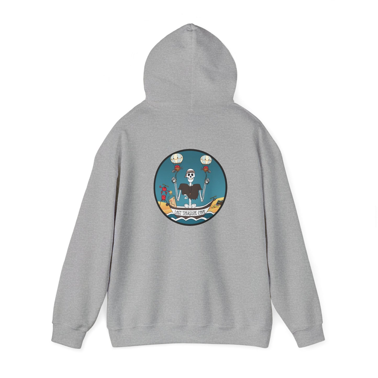 Lost Treasure Cove, The Classic All Day Hooded Sweatshirt, in Dark Chocolate, Sand, Indigo Blue, Sport Grey & Black