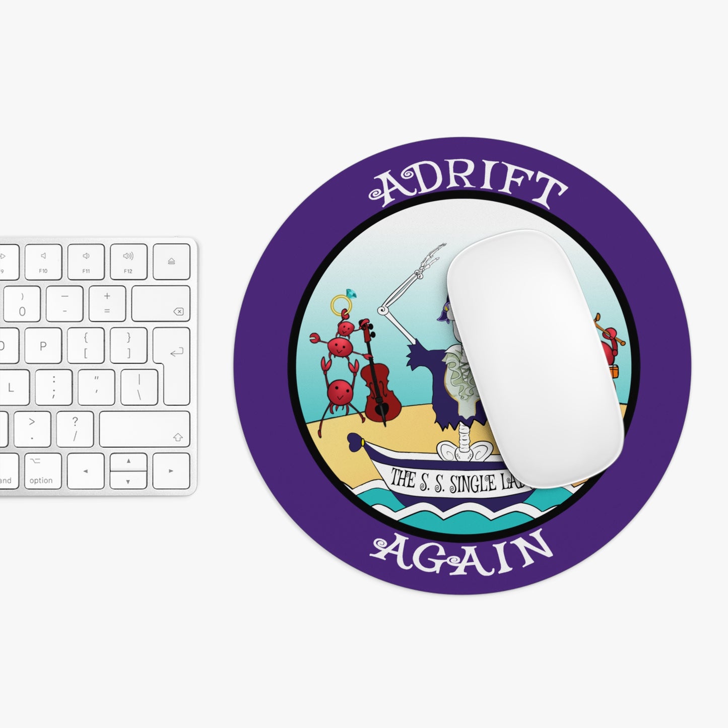 The S. S. Single Lady, Mouse Pad in Purple