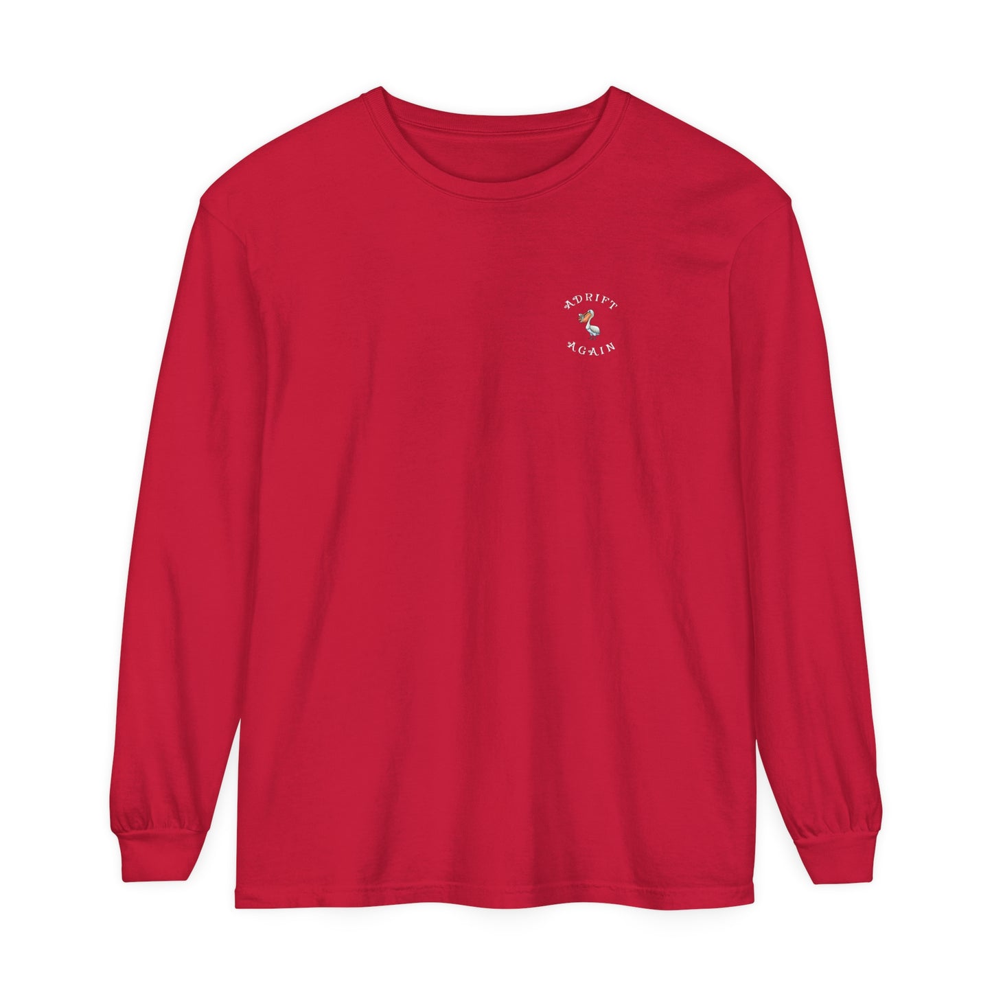 Oh . . . Honey, Honey Unisex Garment-dyed Long Sleeve T-Shirt, Red, Chambray, Butter, White & Black,