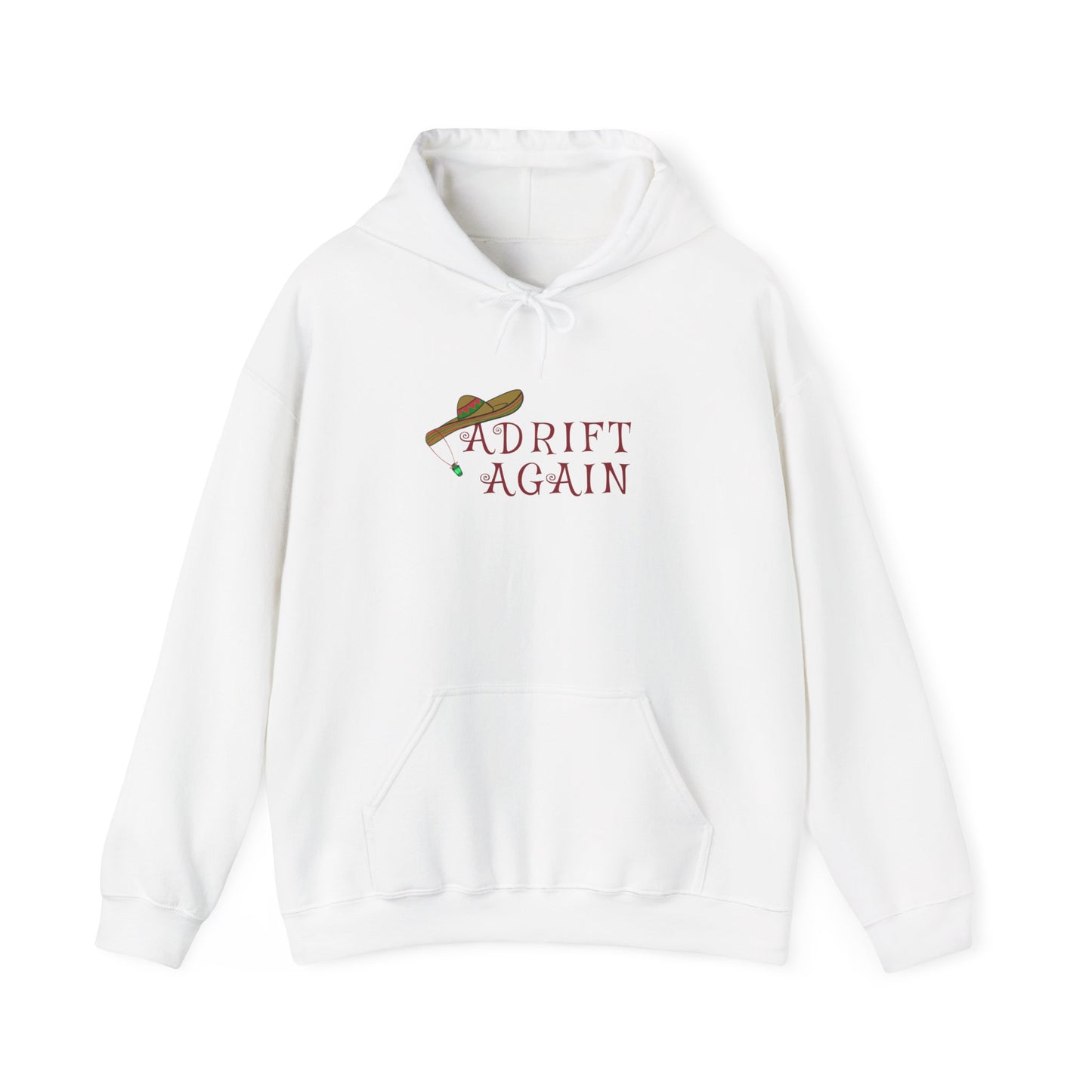 S. S. Tequila Sunrise, All Day Hooded Sweatshirt, in White & Sand